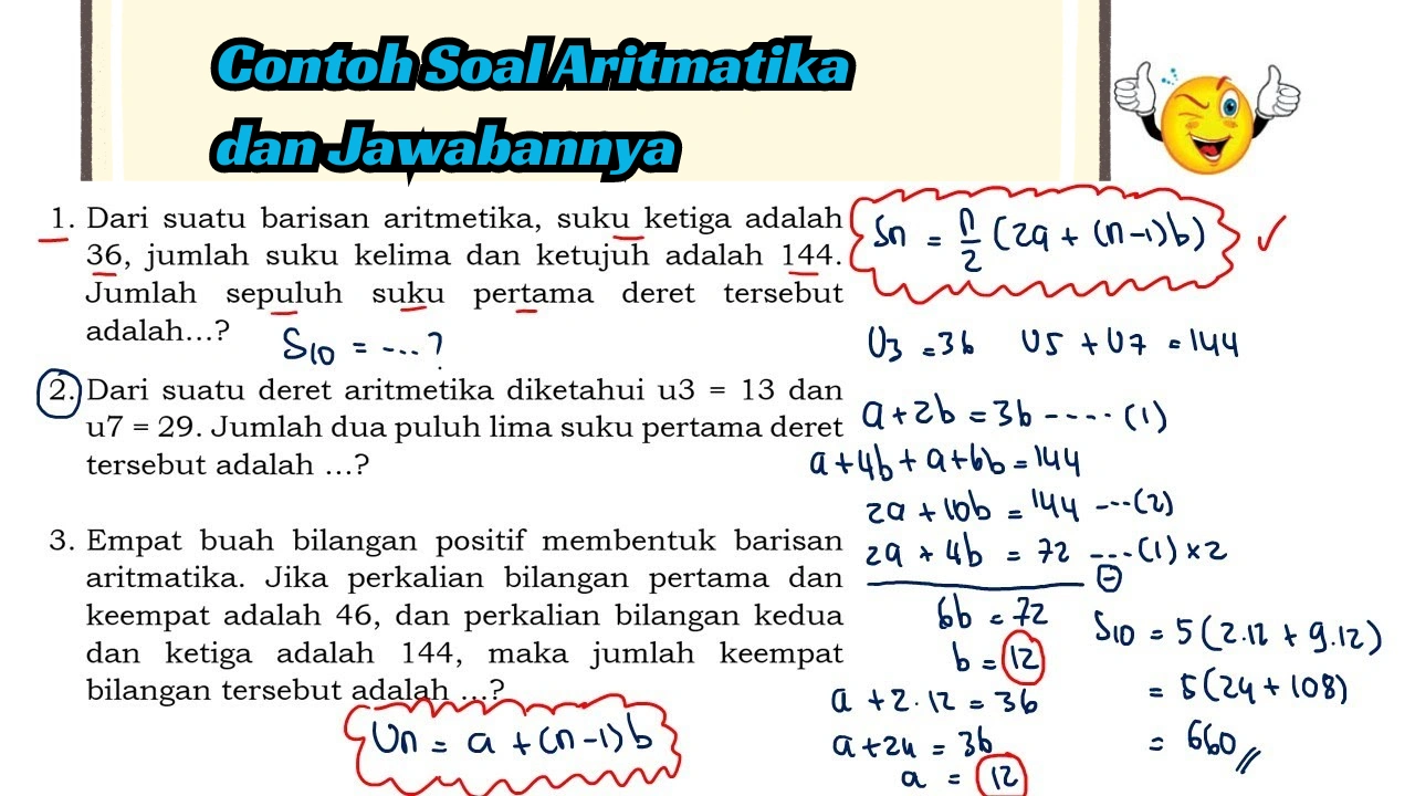 Mempelajari Lengkap Contoh Soal Aritmatika dan Jawabannya